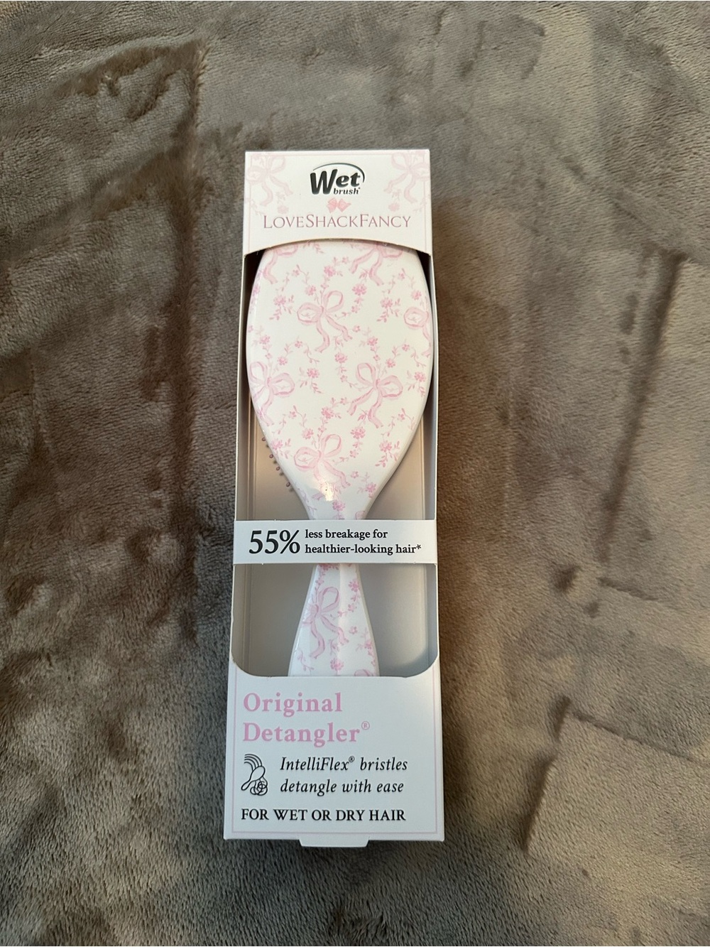 LoveShackFancy Pink Oval Paddle Hair Brush
